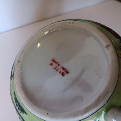 Vintage rooster and Cherry blossom Sugar dish and creamer Japan