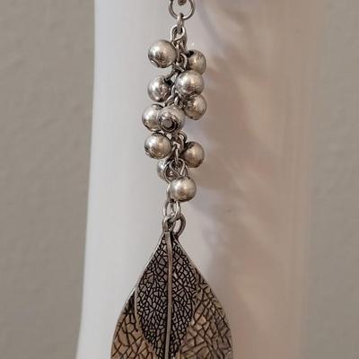 #101: Leaf Necklace and (3) Pairs of Earrings