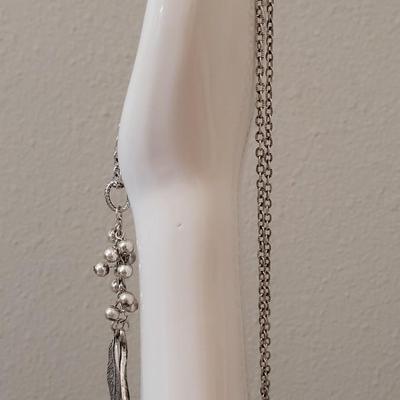 #101: Leaf Necklace and (3) Pairs of Earrings