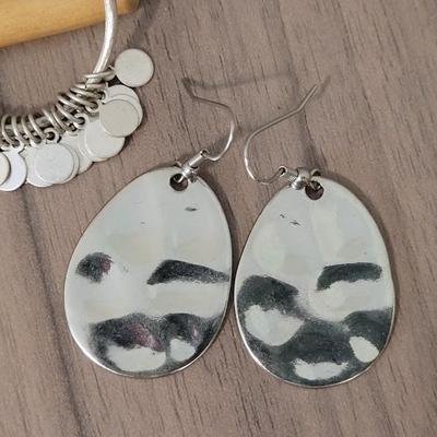 #101: Leaf Necklace and (3) Pairs of Earrings