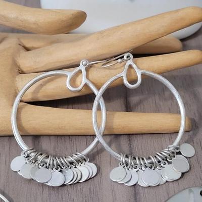 #101: Leaf Necklace and (3) Pairs of Earrings