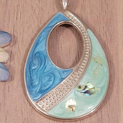 #107: Green & Blue Earrings and (2) Pendants