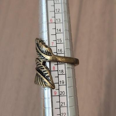 #112: Gold Tone Bangle Bracelets, Fossil Bracelet and Wrapped Leaf Ring