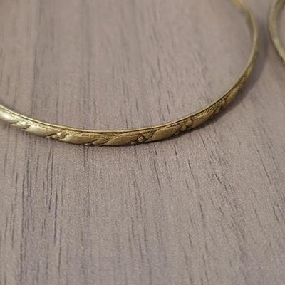 #112: Gold Tone Bangle Bracelets, Fossil Bracelet and Wrapped Leaf Ring