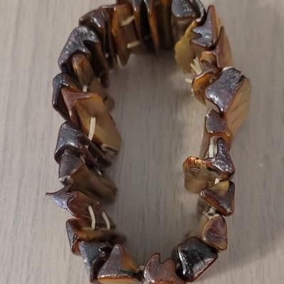 #113: Beaded, Clamp Cuff, Bangle Bracelets and Citrine Colored Stone Ring