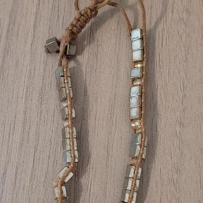#113: Beaded, Clamp Cuff, Bangle Bracelets and Citrine Colored Stone Ring