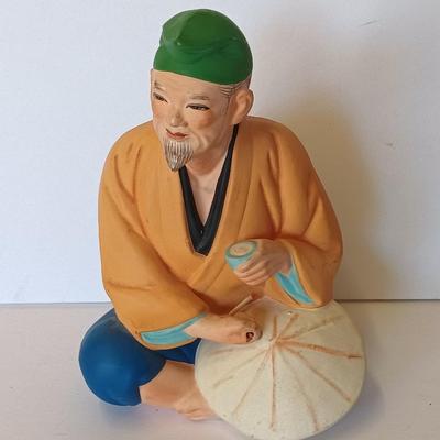 Vintage Hand painted Japanese Haskata Minasu dolls marked Figure