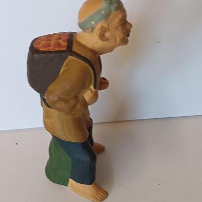 Vintage ceramic hand painted Japan doll figure