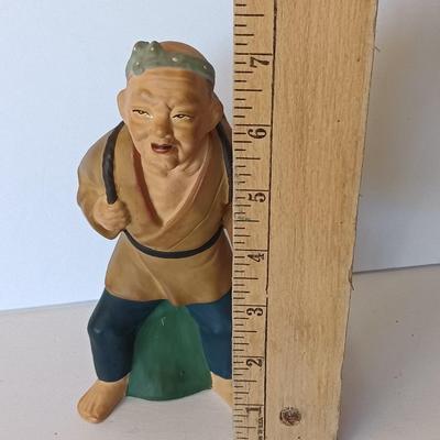 Vintage ceramic hand painted Japan doll figure