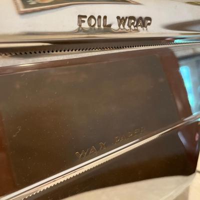 Vintage kitchen foil, etc.  storage