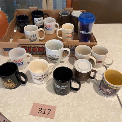 Assortment of coffee mugs