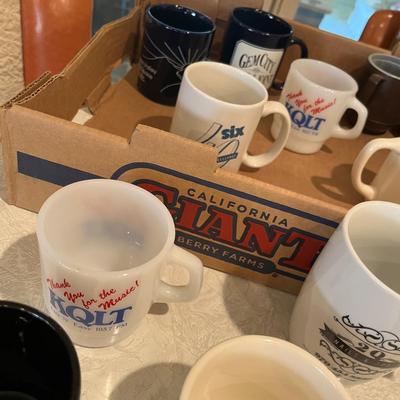 Assortment of coffee mugs