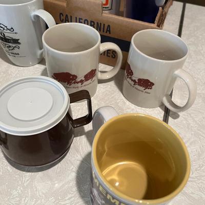 Assortment of coffee mugs