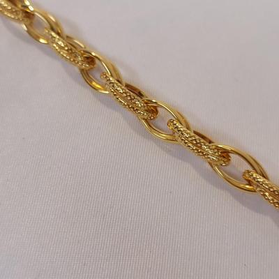 18k Gold Rope Chain Necklaces and Bracelet (B4-BBL)