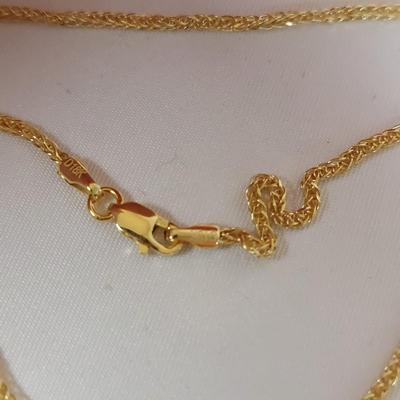18k Gold Rope Chain Necklaces and Bracelet (B4-BBL)