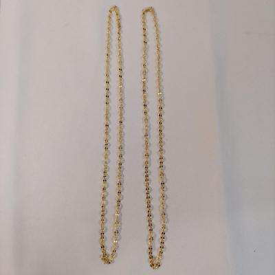 18k Gold Rope Chain Necklaces and Bracelet (B4-BBL)