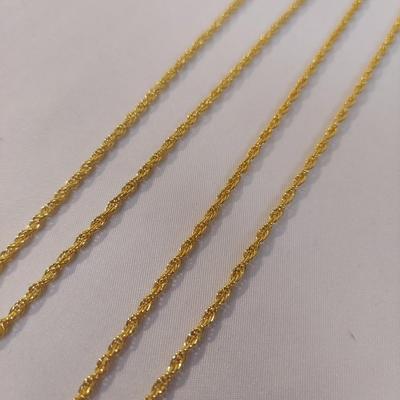18k Gold Rope Chain Necklaces and Bracelet (B4-BBL)