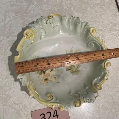 RS Prussia/ Germany Floral Painted bowl.