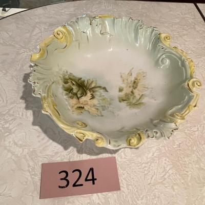 RS Prussia/ Germany Floral Painted bowl.