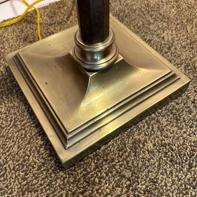 Brass Finished Floor Lamp with Swivel Arm & Shade (O-KL)