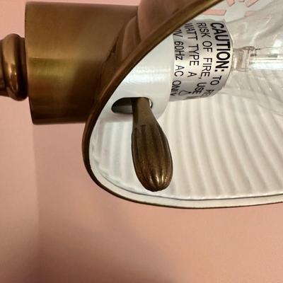 Brass Finished Floor Lamp with Swivel Arm & Shade (O-KL)