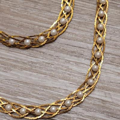 #116: Pearl & Gold Tone Jewelry