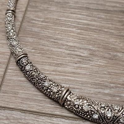 #118: Premier Designs Necklace & (2) Other Silver Tone Necklaces
