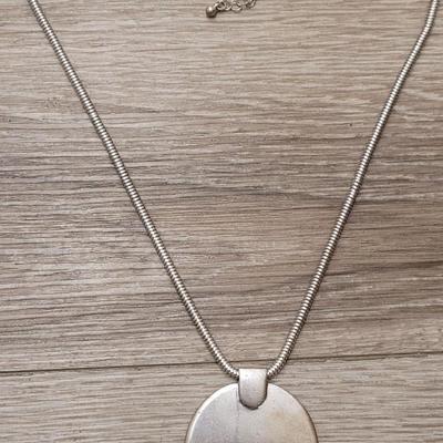 #118: Premier Designs Necklace & (2) Other Silver Tone Necklaces