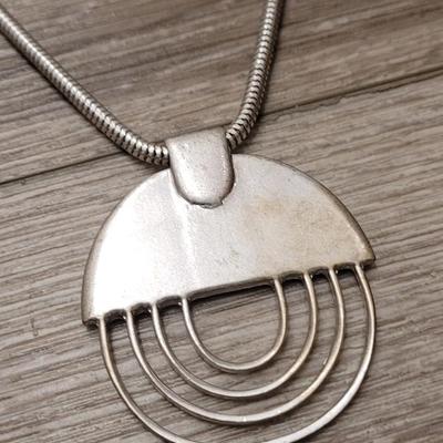 #118: Premier Designs Necklace & (2) Other Silver Tone Necklaces