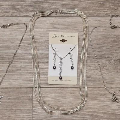 #120: Silver Tone Necklaces