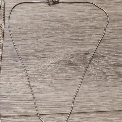 #120: Silver Tone Necklaces