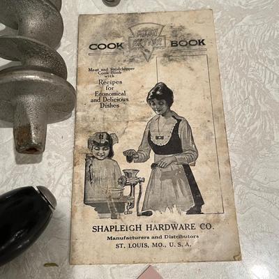 Keen Kutter grinder with recipe book