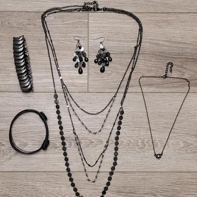 #129: Black Metallic Jewelry
