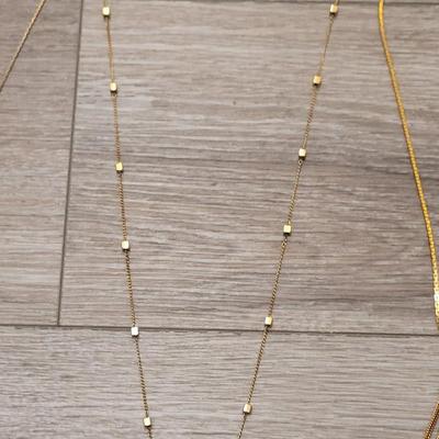 #130: Gold Tone Necklaces - Tassel, Quartz Crystal, and Gold Boxes
