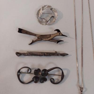 Stuart Nye & More Sterling Silver Brooches & Necklaces (B4-BBL)