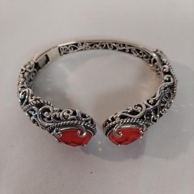 Carolyn Pollack Sterling Silver Hinged Cuff and More Filigree Style Jewelry (B4-BBL)