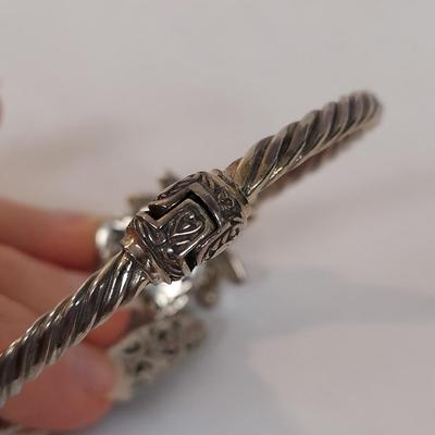 Carolyn Pollack Sterling Silver Hinged Cuff and More Filigree Style Jewelry (B4-BBL)