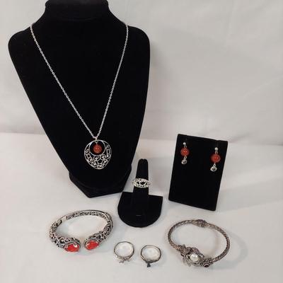 Carolyn Pollack Sterling Silver Hinged Cuff and More Filigree Style Jewelry (B4-BBL)