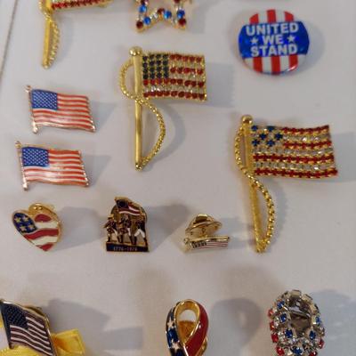 Vintage Americana Patriotic Jewelry, incl. 14K & 925 (B4-BBL)