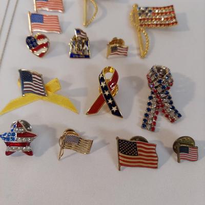 Vintage Americana Patriotic Jewelry, incl. 14K & 925 (B4-BBL)