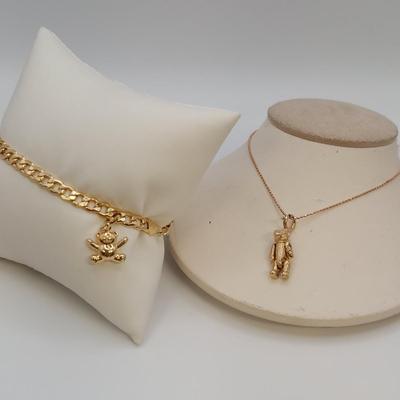 14k Gold Teddy Bear Jewelry (B4-BBL)