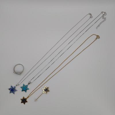Sterling Silver Star of David Jewelry (B4-BBL)