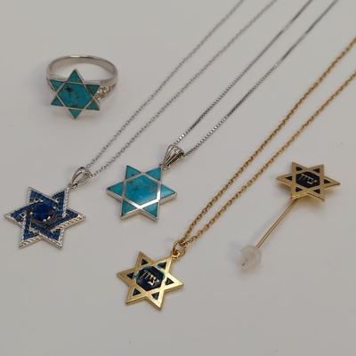 Sterling Silver Star of David Jewelry (B4-BBL)