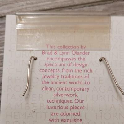 138: Brad & Lynn Olander Sterling, Turquoise, & Pearl Earrings