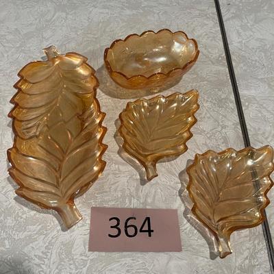 Marigold 50s Carnival glass pieces