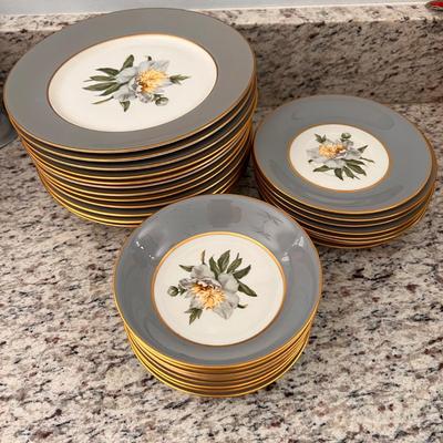 Vintage 28 Pc. Princess China Tru-Tone Golden Peony