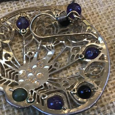 Wild Bryde vintage peacock fan earrings -