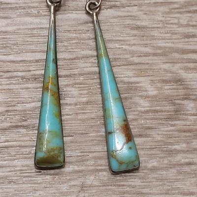143: Sterling Silver & Turquoise Earrings