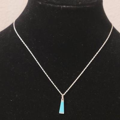 145: Sterling & Turquoise Necklace