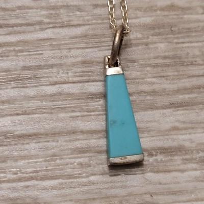145: Sterling & Turquoise Necklace